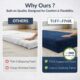 Comparison photo showing tuft and finch furniture with tuft and finch foam more firm.