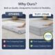 Comparison photo showing tuft and finch furniture with tuft and finch foam more firm.