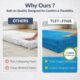 Comparison photo showing tuft and finch furniture with tuft and finch foam more firm.