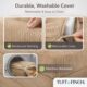 Image showing that boneless couch cover is machine washable.