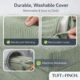 Image showing that boneless couch cover is machine washable.