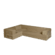 Acorn colored, dark tan, L shaped couch.