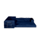 Midnight, Dark Blue, L shaped modular couch in day bed form.