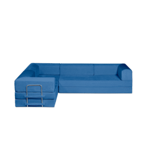 L-Shaped Couch in Bali, Deep Blue, Color.