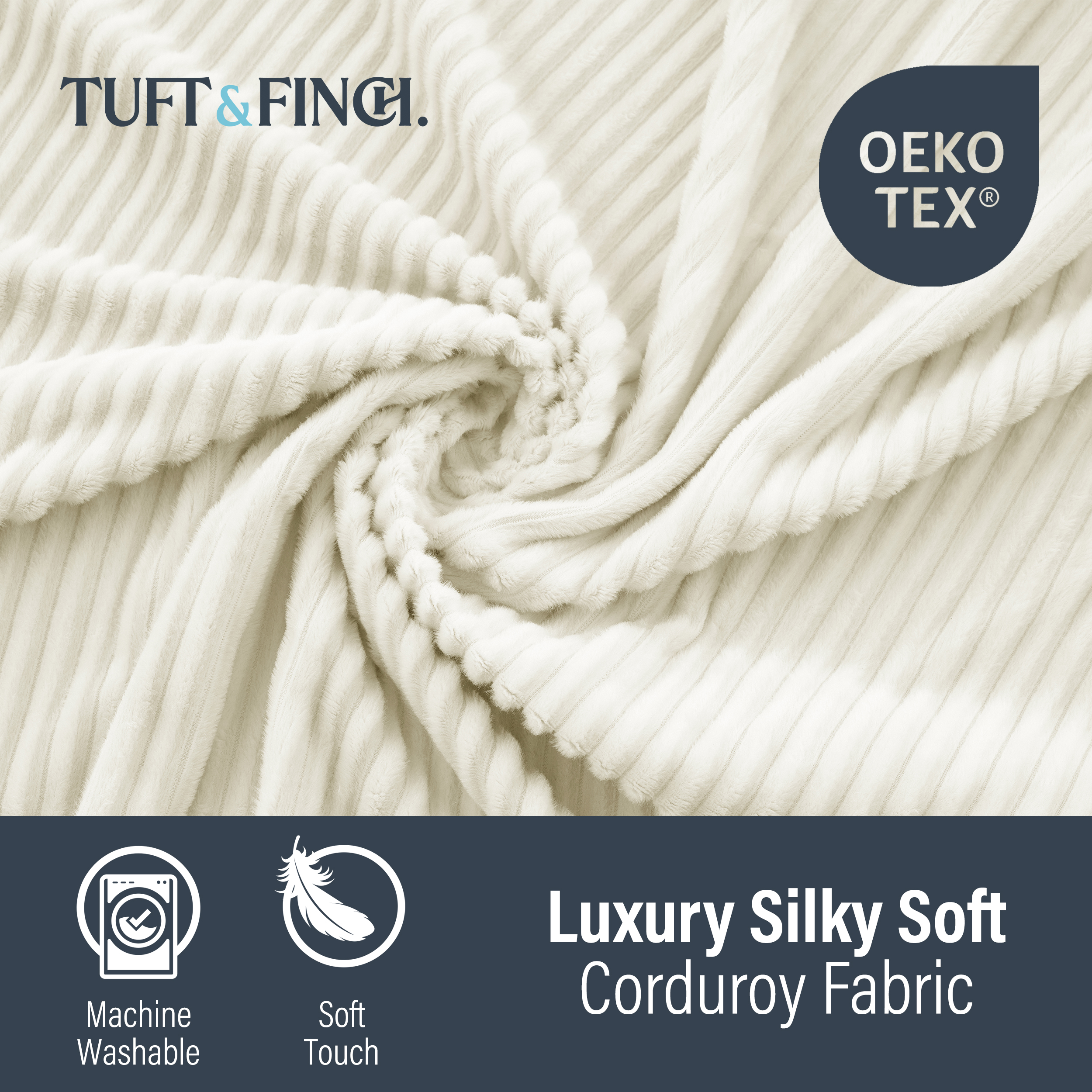 Image of up close silky soft luxury modular couch cover.