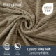 Image of up close silky soft luxury modular couch cover.