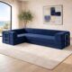 Image of modular couch in living room overlooking city.