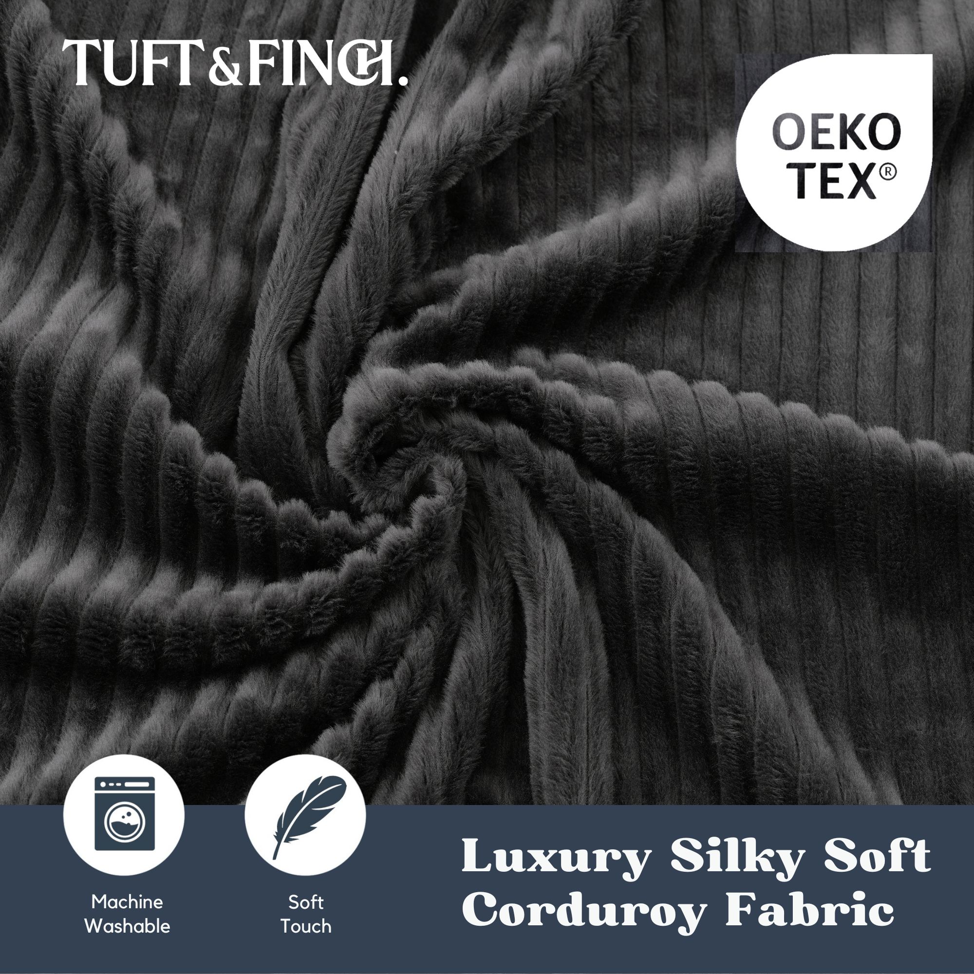 Image of up close silky soft luxury modular couch cover.