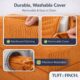 Image showing that boneless couch cover is machine washable.
