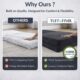 Comparison photo showing tuft and finch furniture with tuft and finch foam more firm.