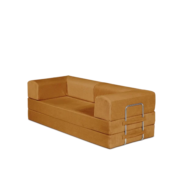 Saffron, Bright Orange, 3-Seater Couch.