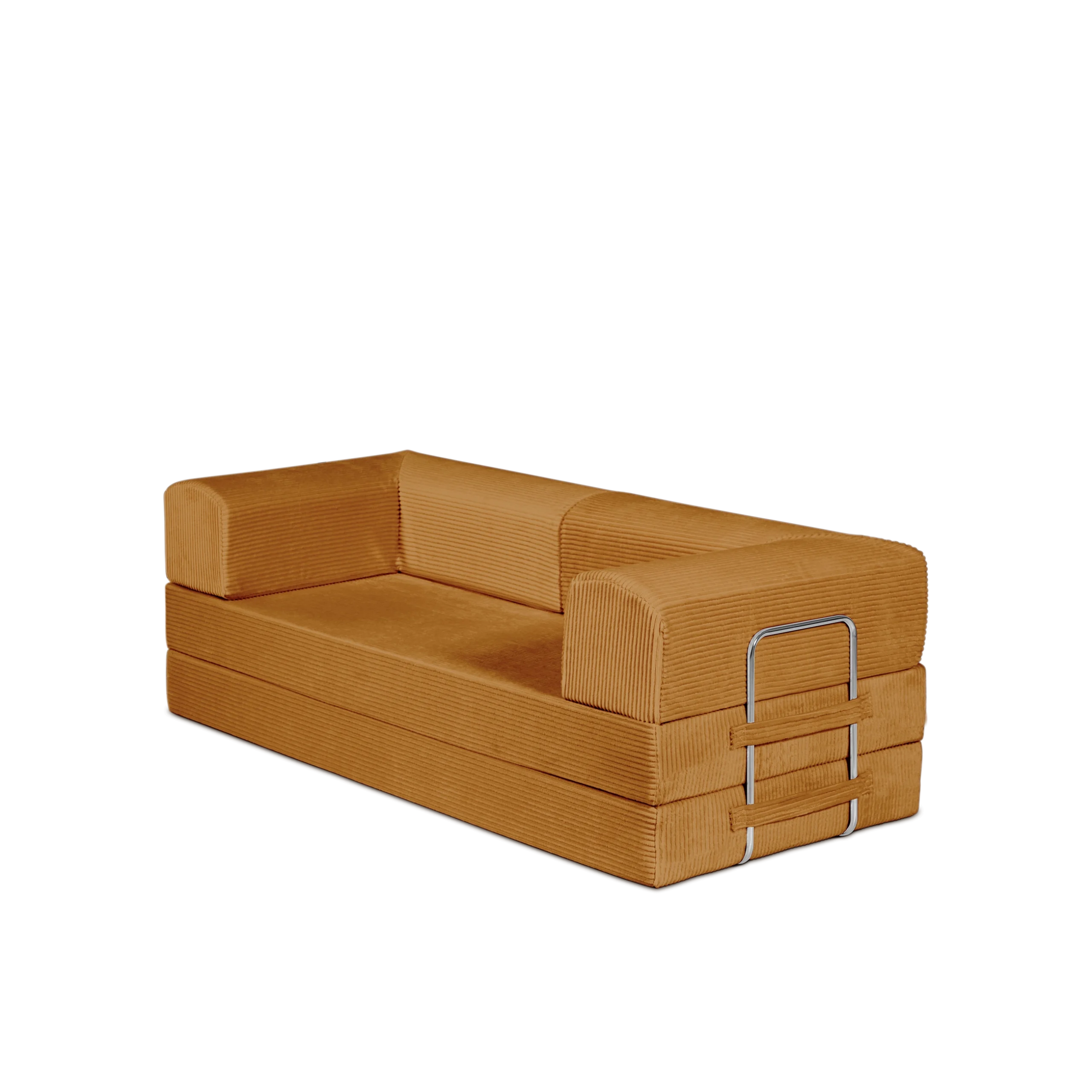 Saffron, Bright Orange, 3-Seater Couch.