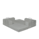 Frost, White Colored 3-seater transform couch configured into bed.