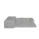 Frost, off white, L shaped modular couch in day bed form.