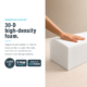 Image showing that the foam is high-density inside modular boneless cream couch.