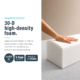 Image showing that the foam is high-density inside modular boneless gray ottoman.