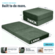 Image showing dimensions of boneless ottoman and that cover is machine washable. Dimensions are 35.5" x 14" x 35.5" and is 38lbs total.