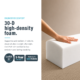 Image showing that the foam is high-density inside modular boneless latte brown couch.