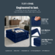 Image shows that boneless ottoman is engineered to last.