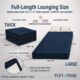 Image showing dimensions of ottoman in ottoman and in bed position.