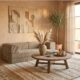 Latte brown modular boneless couch.