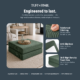 Image shows that boneless ottoman is engineered to last.