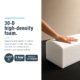 Image showing that the foam is high-density inside modular boneless black couch.