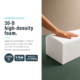 Image showing that the foam is high-density inside modular boneless green couch.
