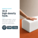 Image showing that the foam is high-density inside modular boneless orange couch.