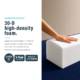 Image showing that the foam is high-density inside modular boneless navy blue couch.